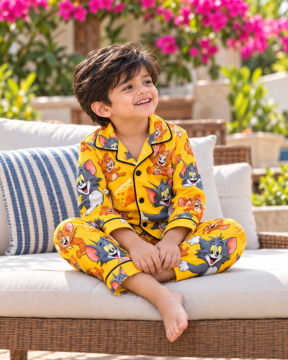 Happy Chase Pure Cotton Printed Boys Nightsuit Set