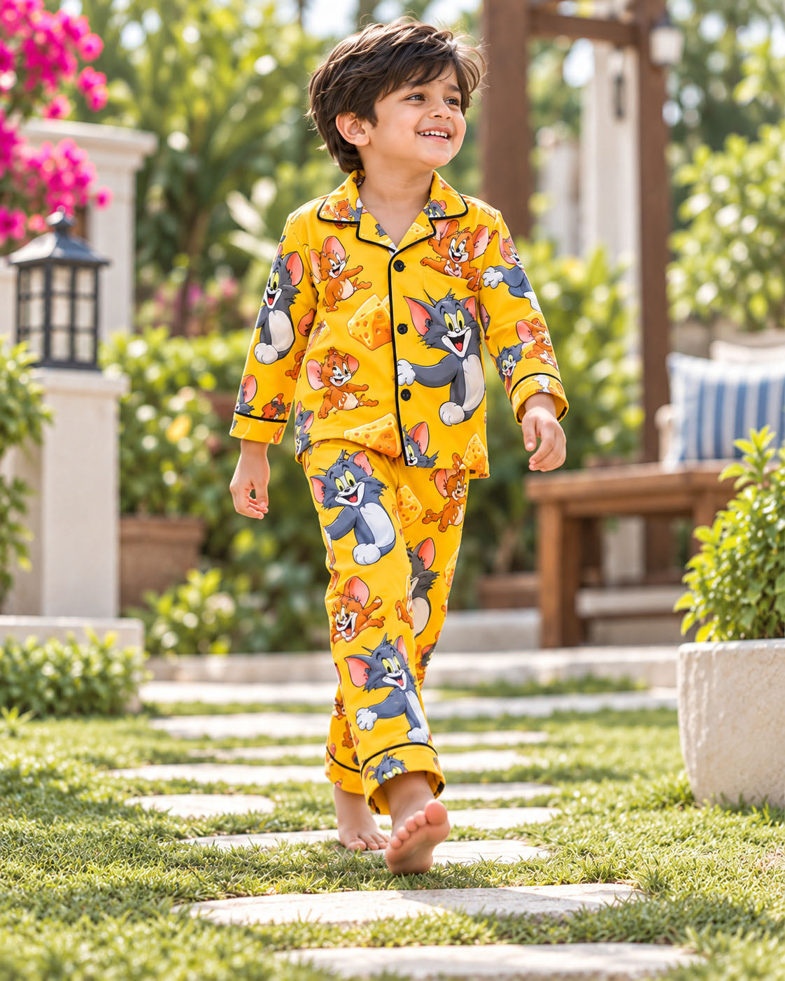 Happy Chase Pure Cotton Printed Boys Nightsuit Set