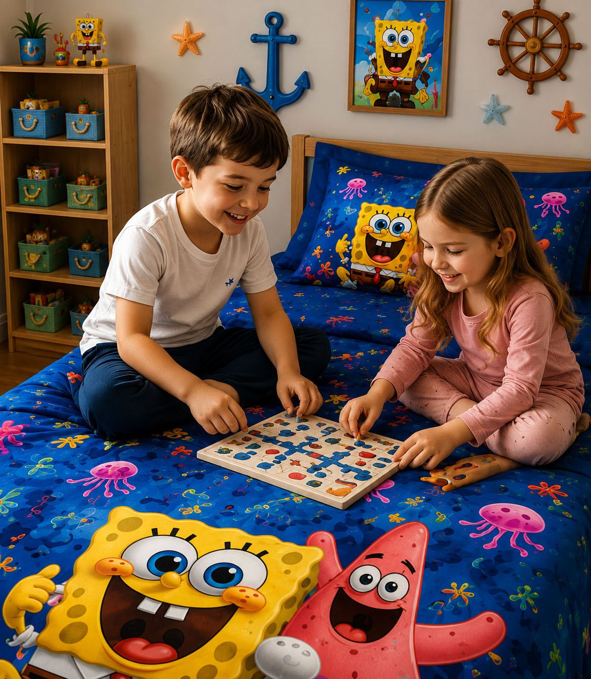 Happy Ocean Pals Bedsheet Set Premium Cotton