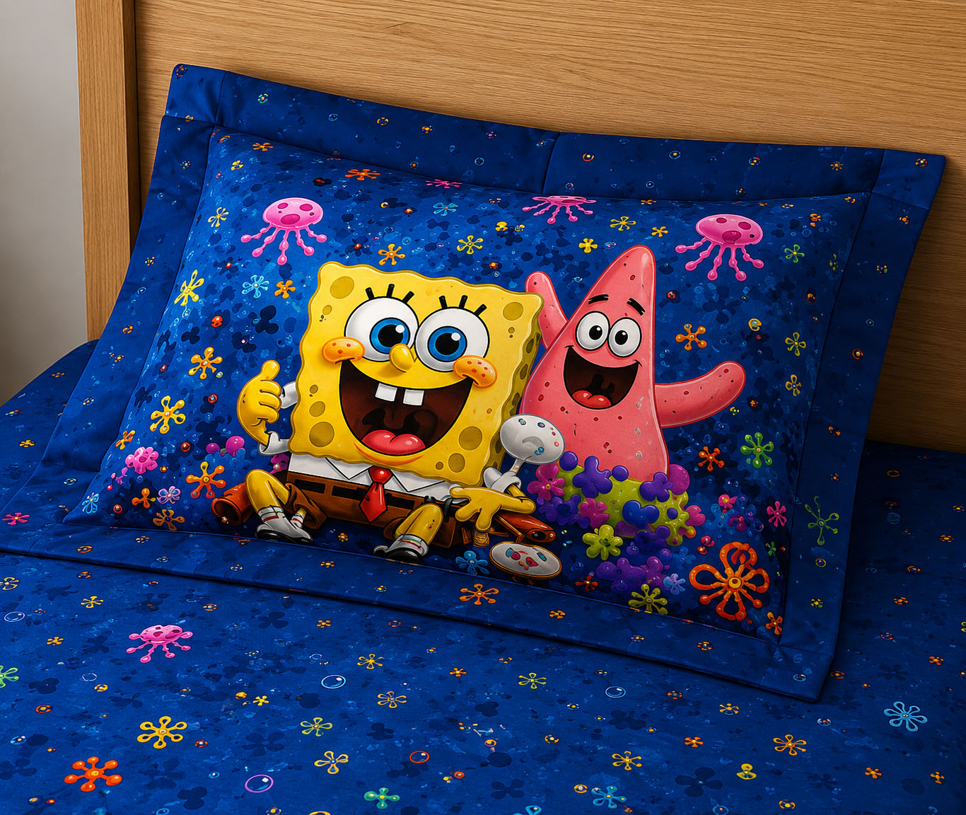 Happy Ocean Pals Bedsheet Set Premium Cotton