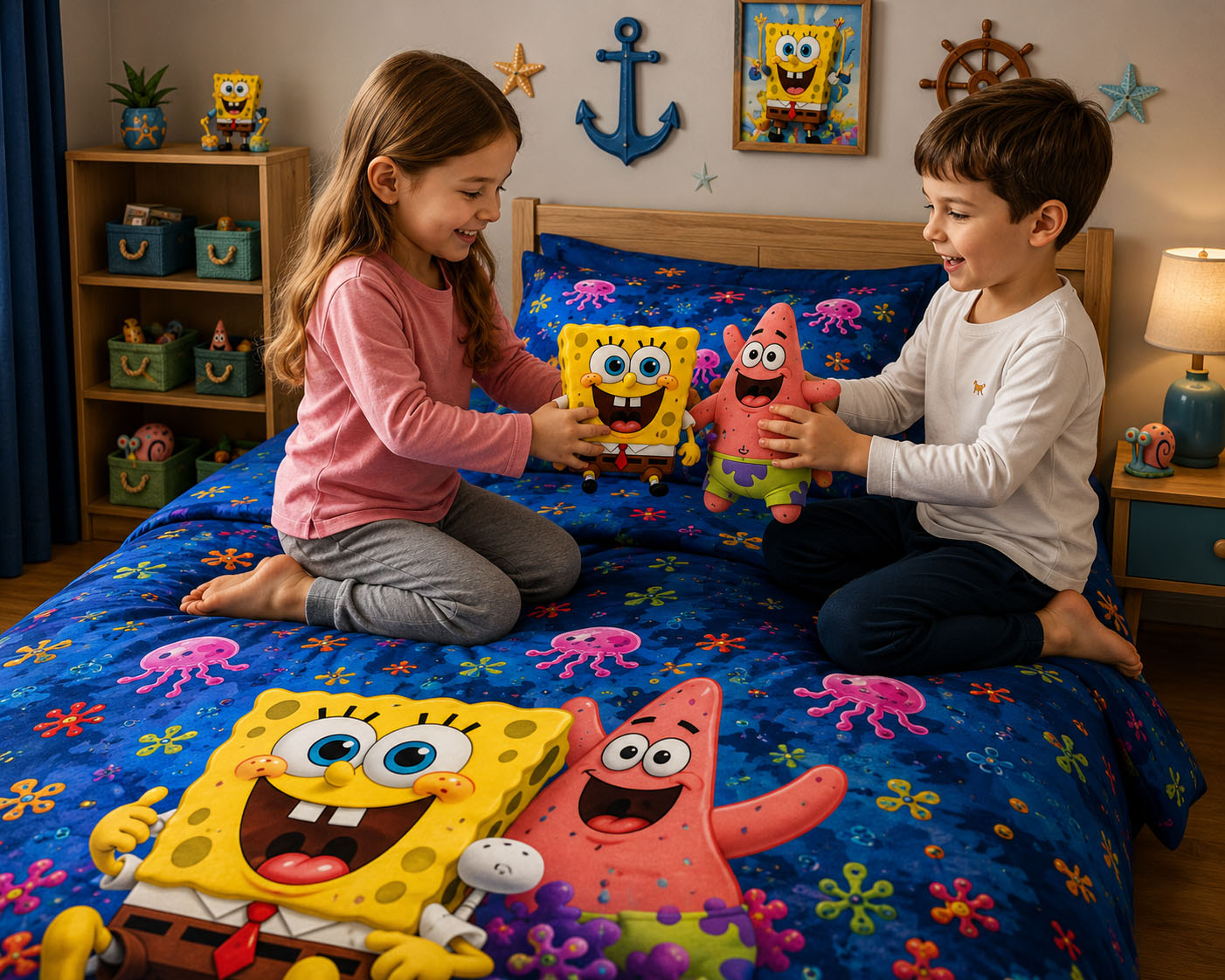 Happy Ocean Pals Bedsheet Set Premium Cotton