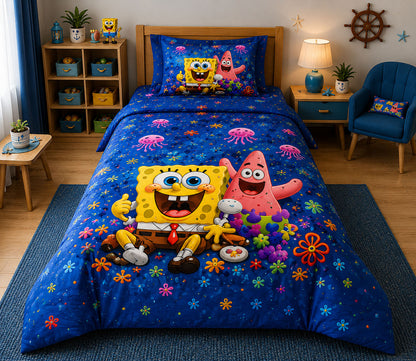 Happy Ocean Pals Bedsheet Set Premium Cotton