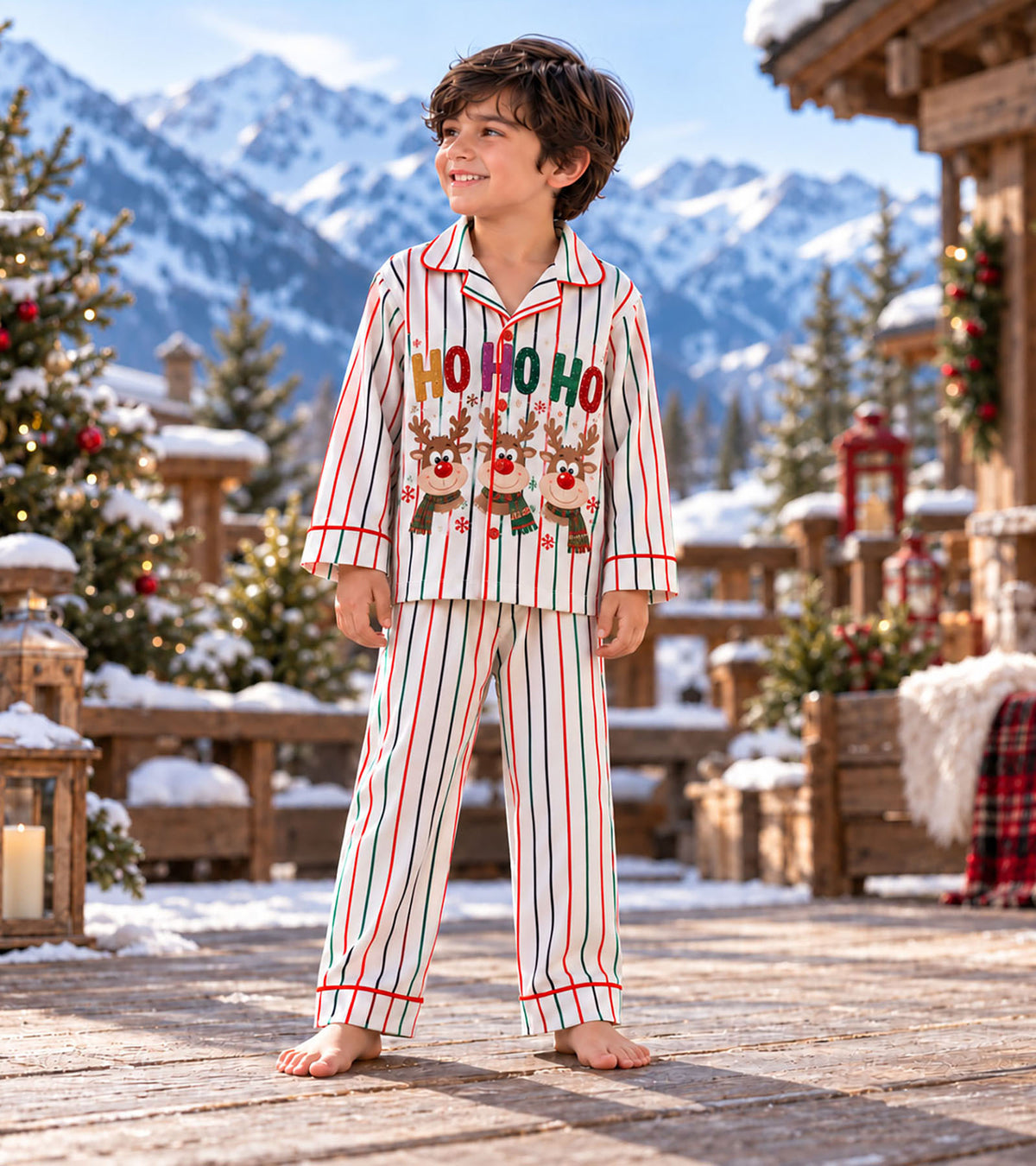 Ho Ho Ho Holiday Cheer CHRISTMAS  Pajama Set