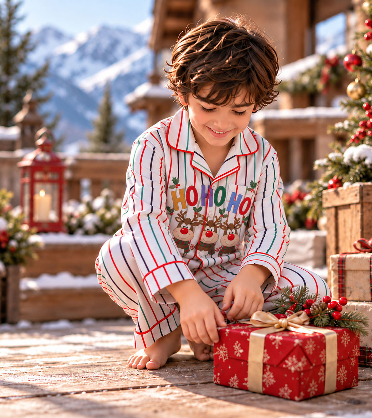 Ho Ho Ho Holiday Cheer CHRISTMAS  Pajama Set