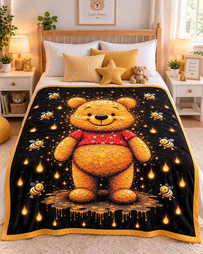 Honey Bear Dreams Pure Cotton Blanket