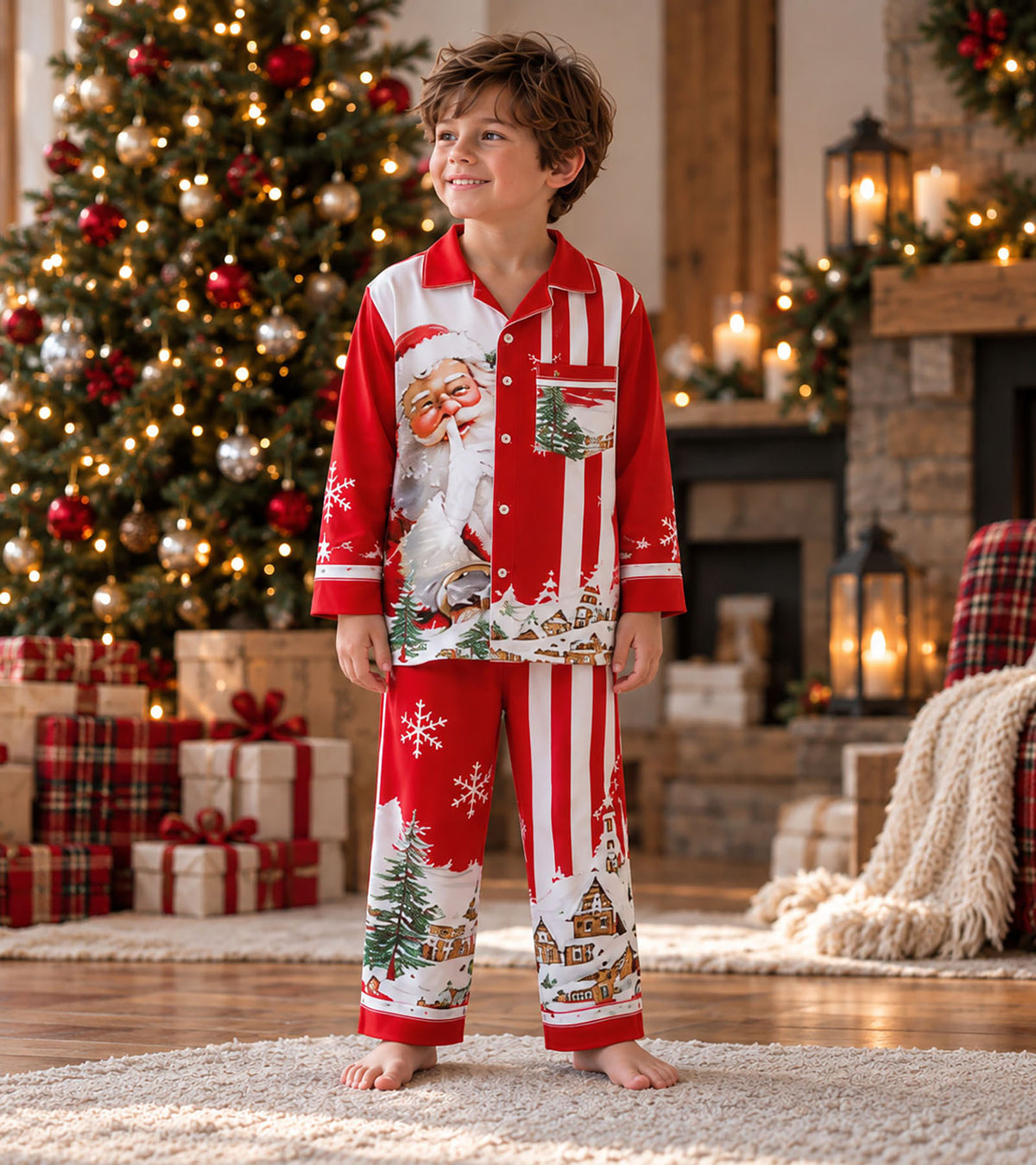 Jolly Santa Christmas Pajama Set