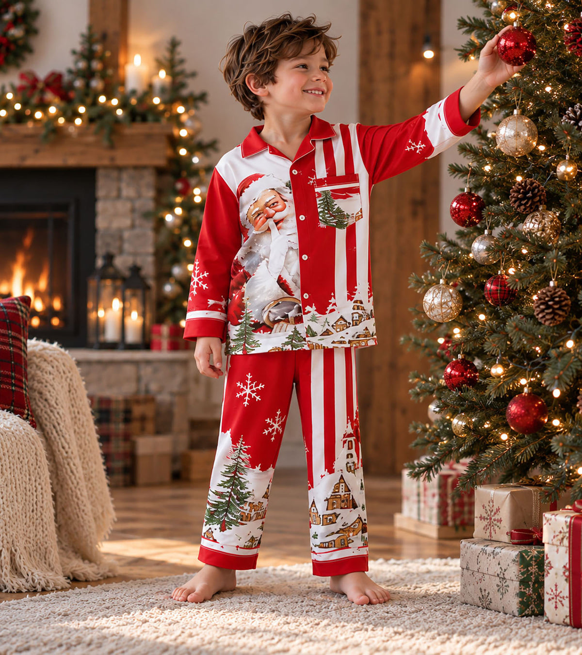 Jolly Santa Christmas Pajama Set