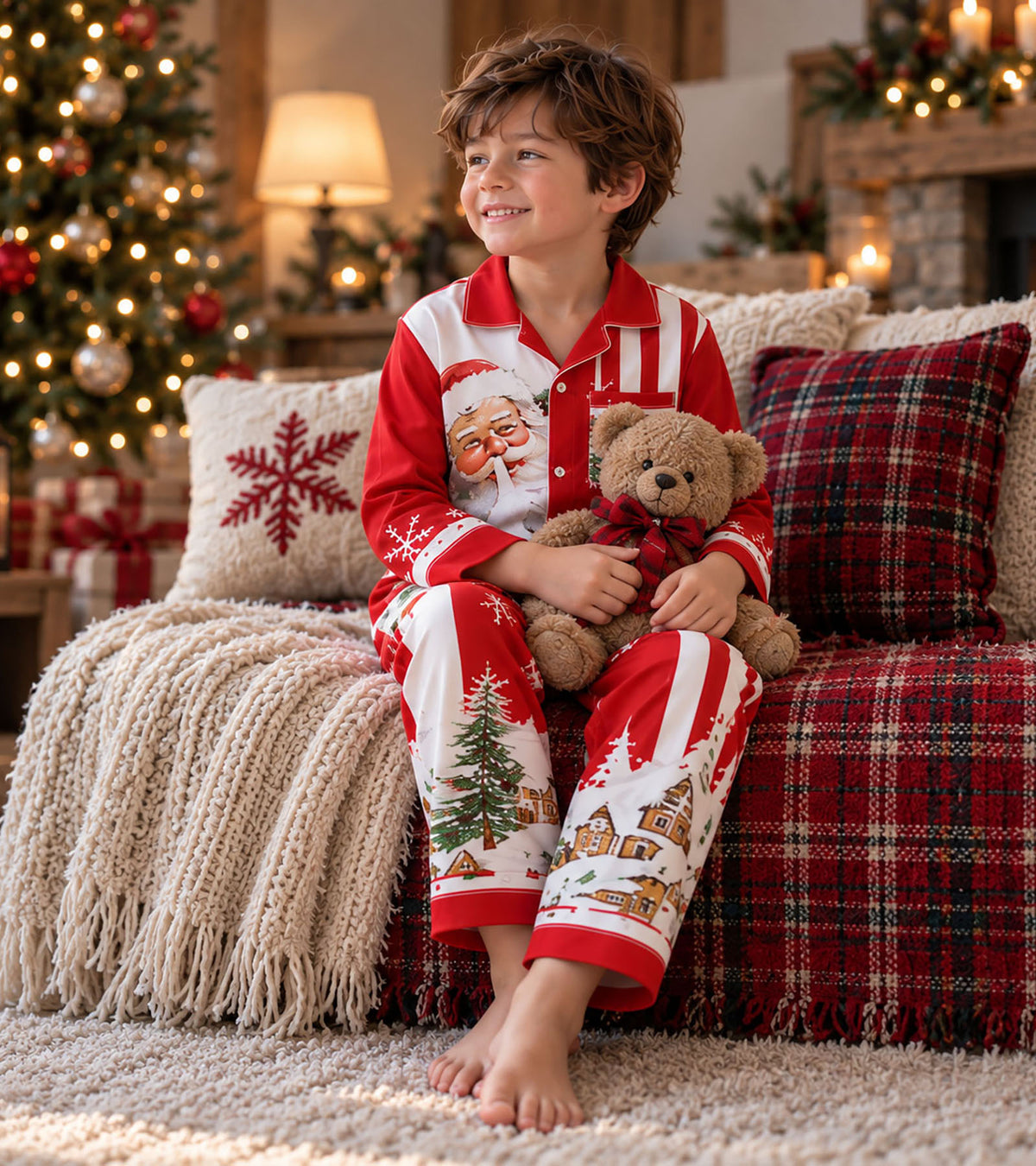 Jolly Santa Christmas Pajama Set