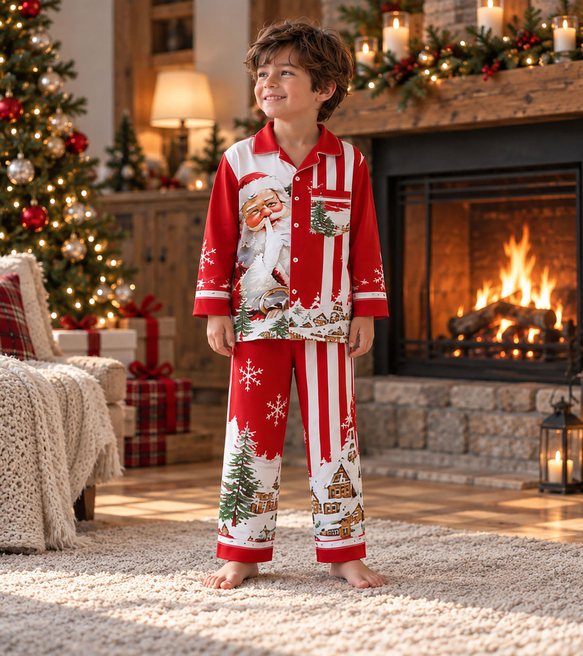 Jolly Santa Christmas Pajama Set
