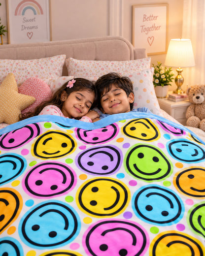 Joyful Faces Pure Cotton Blanket