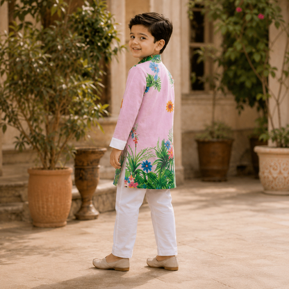 Jungle Majesty Festive Pure Cotton Kurta Set