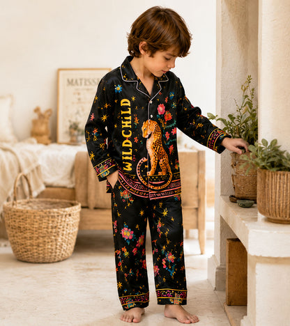 Jungle Noir Luxe Pure Cotton Printed Nightsuit Set