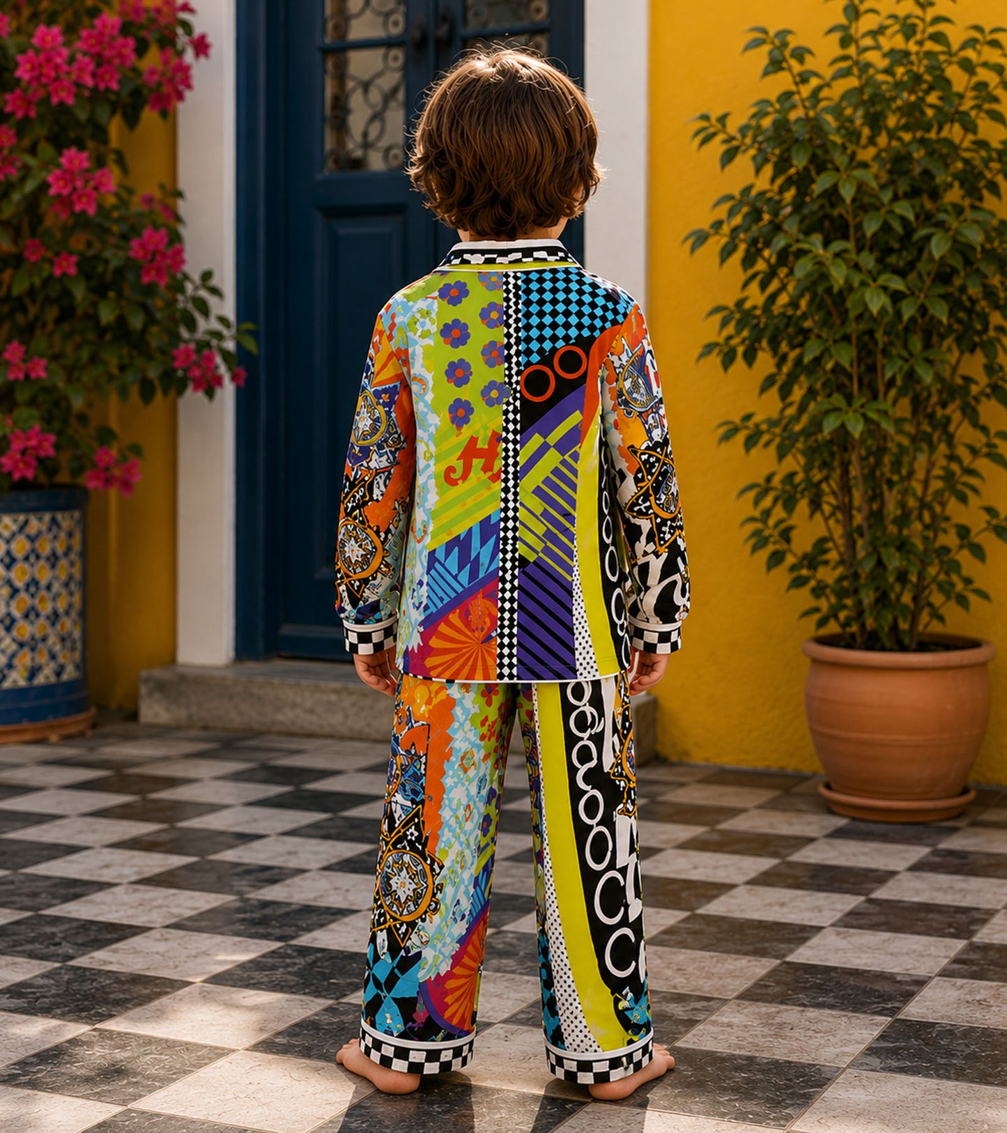 Kaleidoscope Dreams Luxe Pure Cotton Printed Nightsuit Set
