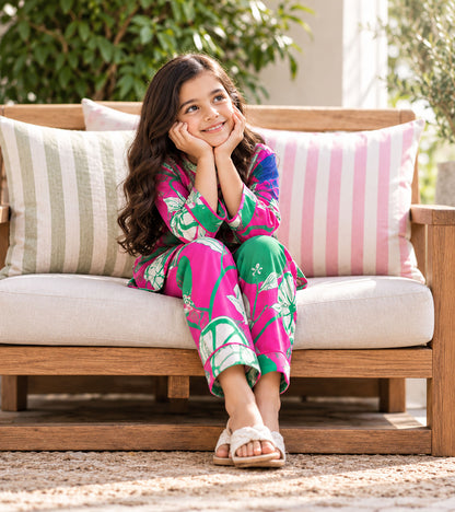 Lime Pop Girls Pyjama Kurta Set