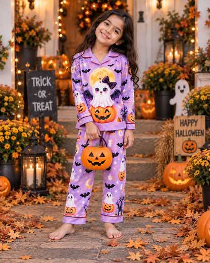 Little Boo Halloween Pure Cotton Printed Pajama Set