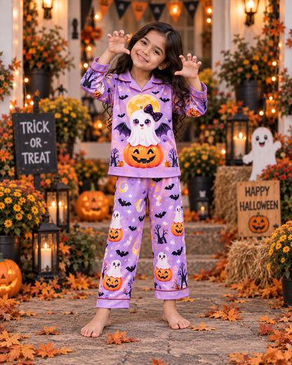 Little Boo Halloween Pure Cotton Printed Pajama Set