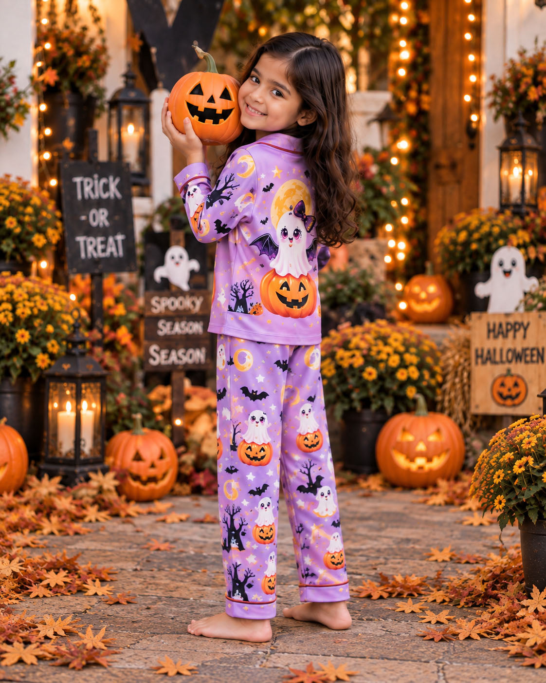 Little Boo Halloween Pure Cotton Printed Pajama Set