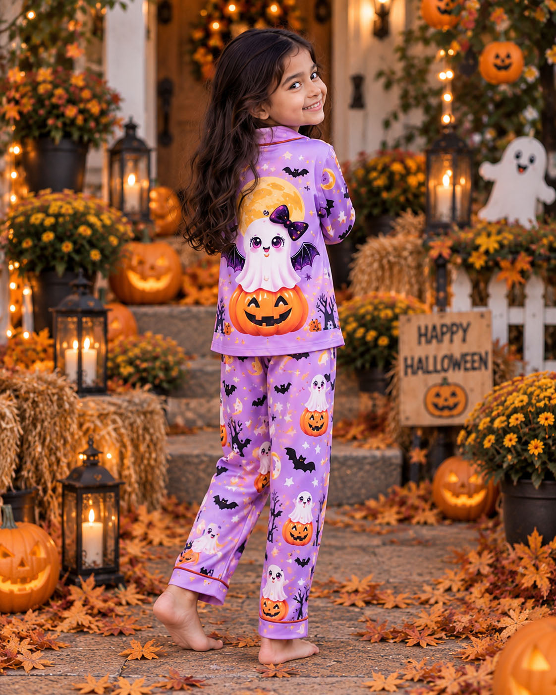 Little Boo Halloween Pure Cotton Printed Pajama Set