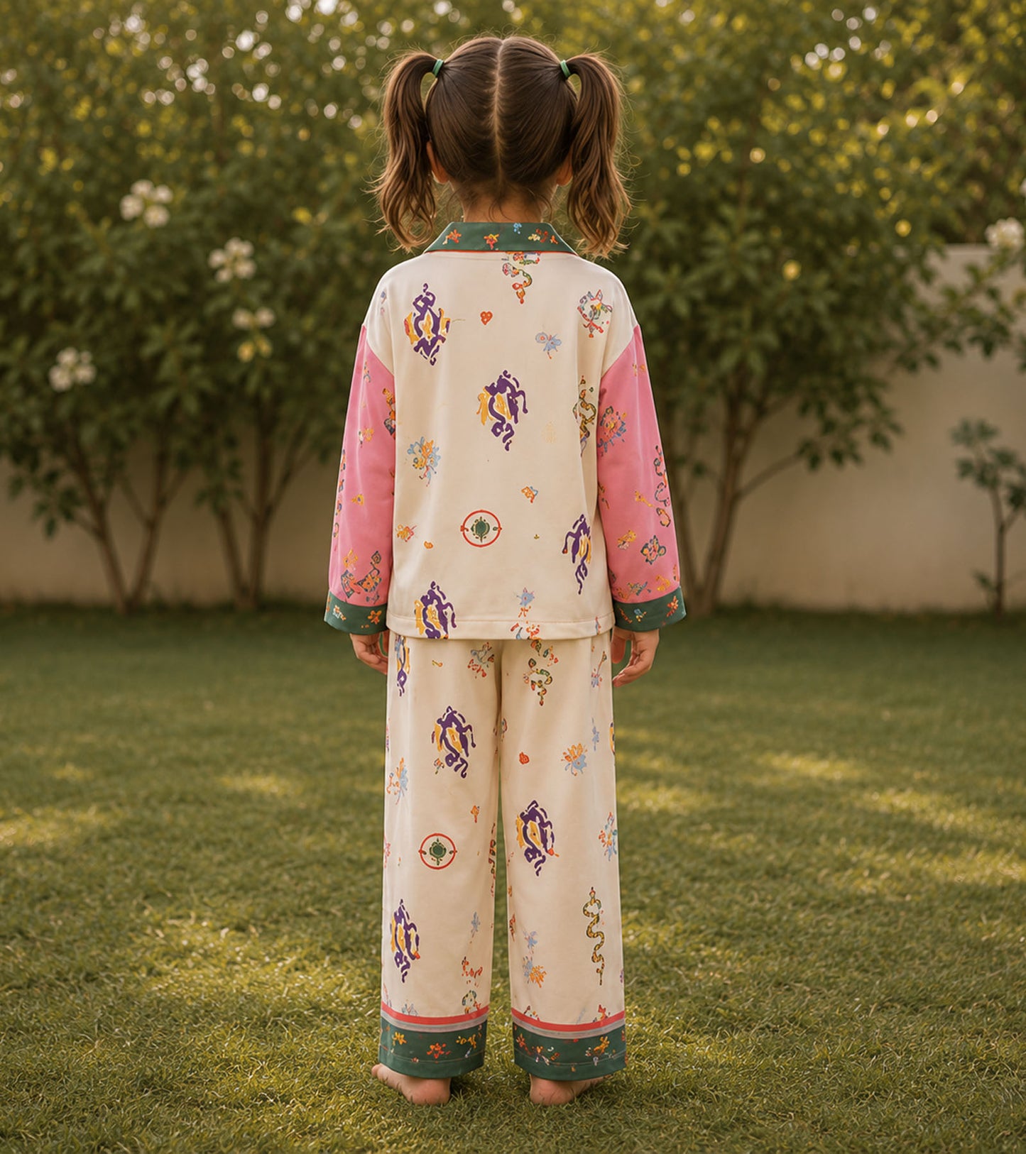 Little Fairy Tale Printed Girls Pure Cotton Nightsuit Set