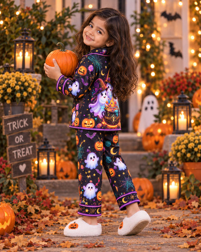 Little Ghosts Halloween Pure Cotton Printed Pajama Set