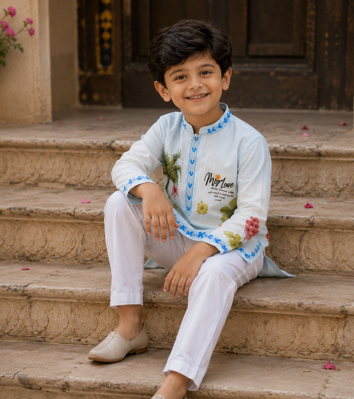 Little Islander Festive Pure Cotton Kurta Set