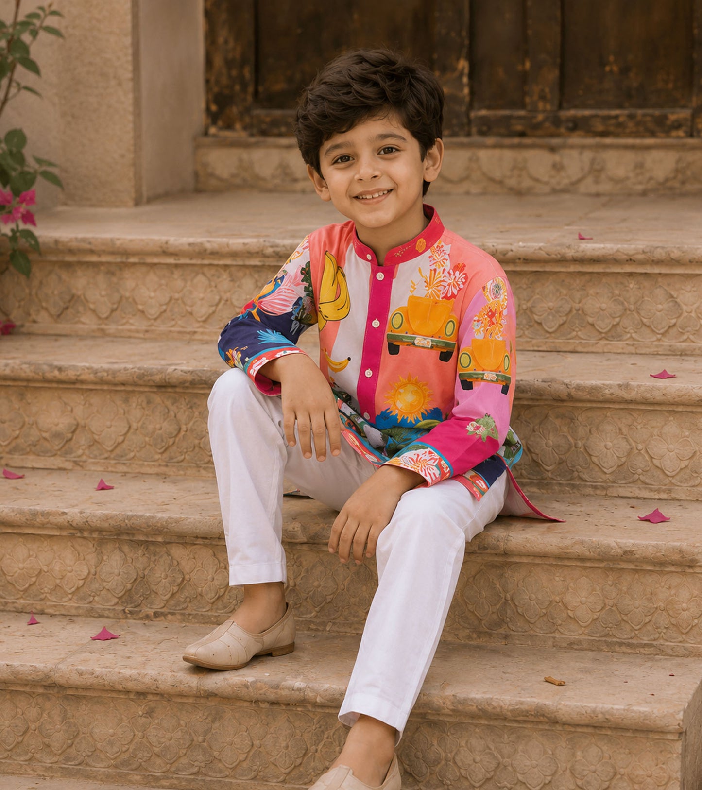 Little Islander Festive Pure Cotton Kurta Set