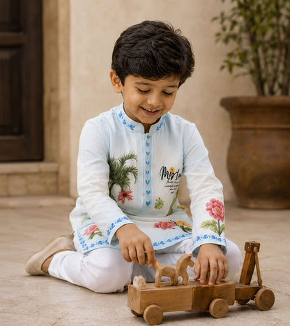 Little Islander Festive Pure Cotton Kurta Set