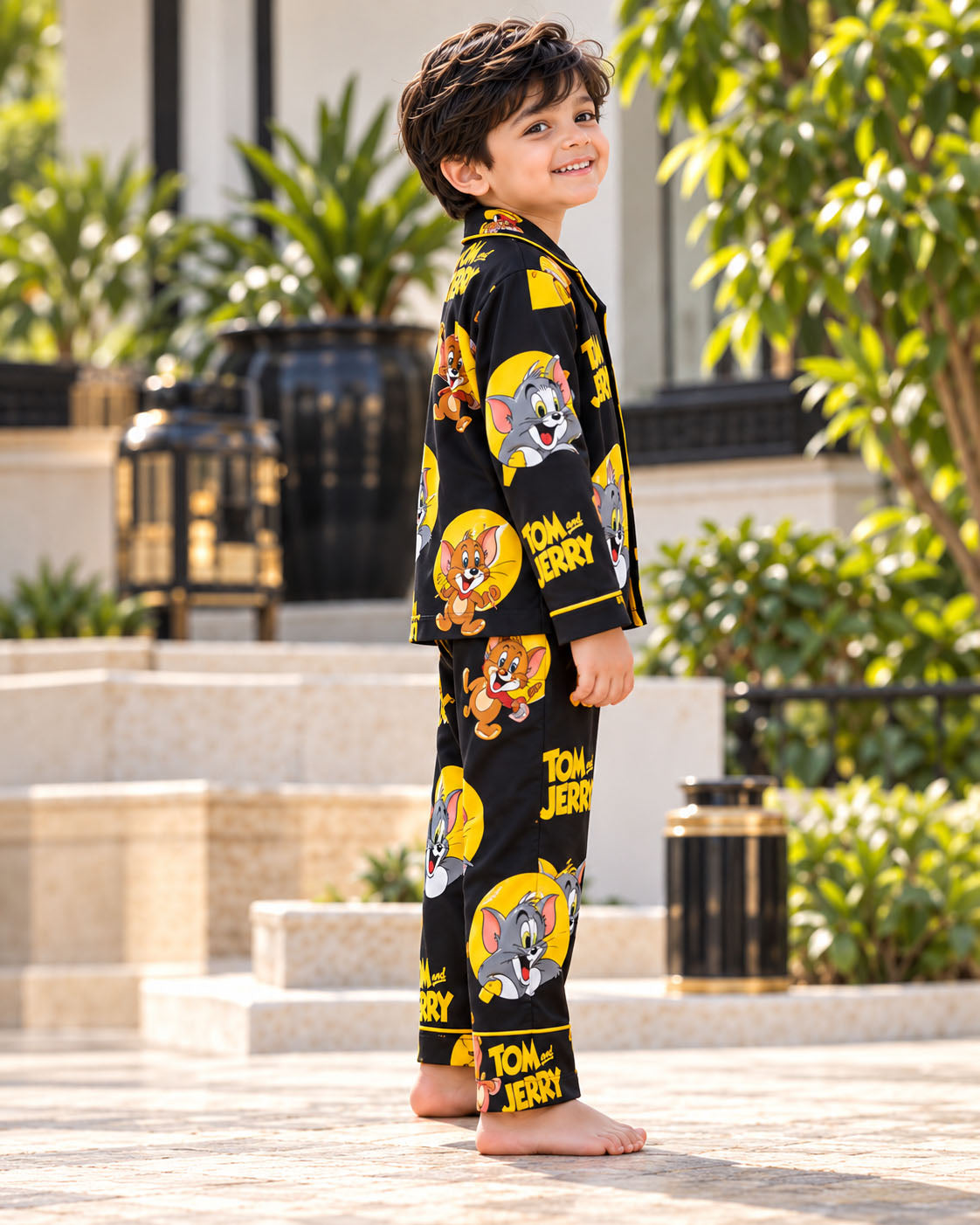 Little Mischief Pure Cotton Printed Boys Nightsuit Set