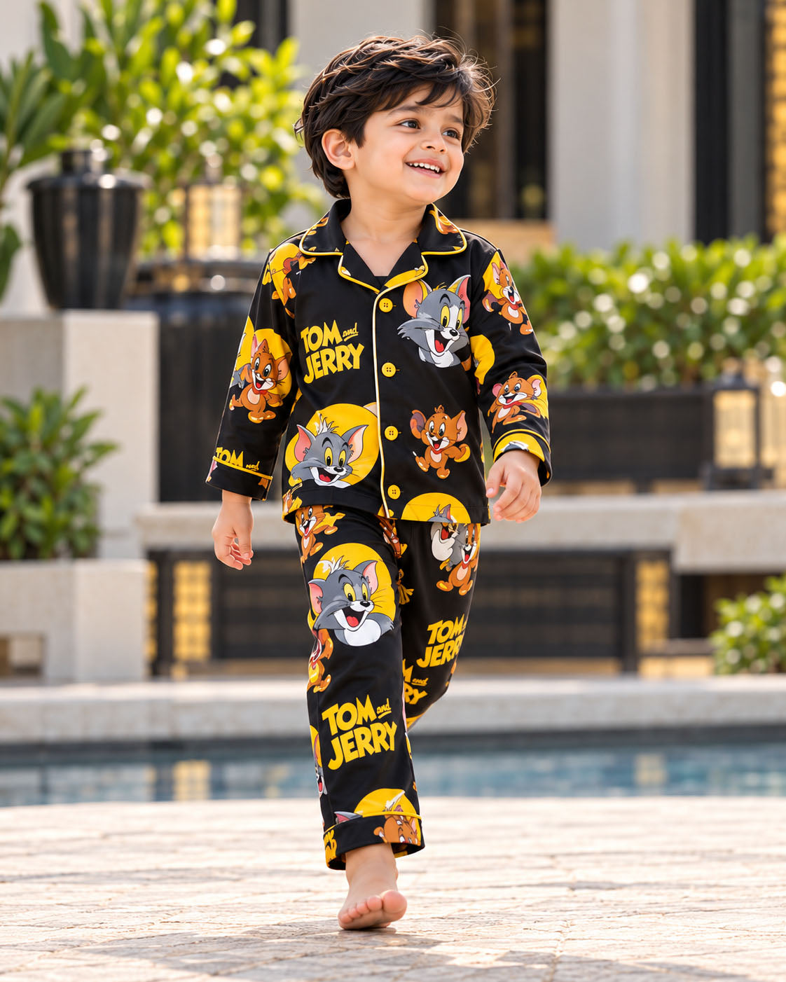 Little Mischief Pure Cotton Printed Boys Nightsuit Set