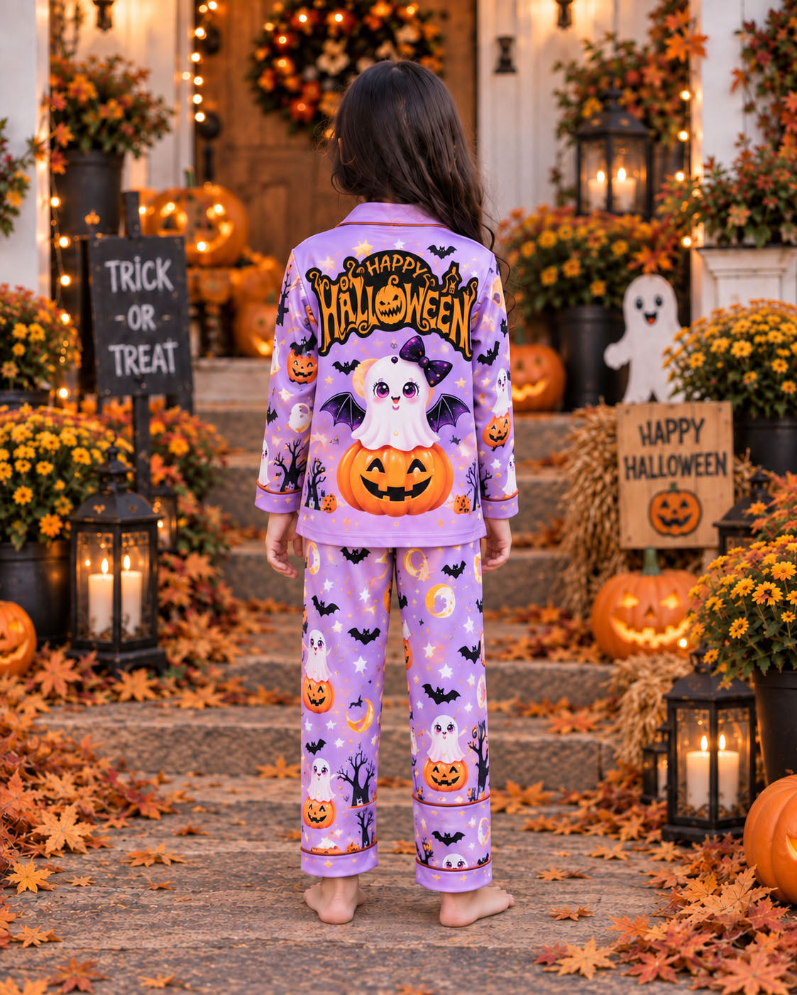 Little Boo Halloween Pure Cotton Printed Pajama Set