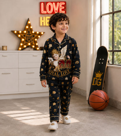 Celestial Crown Luxe Pure Cotton Printed Nightsuit Set