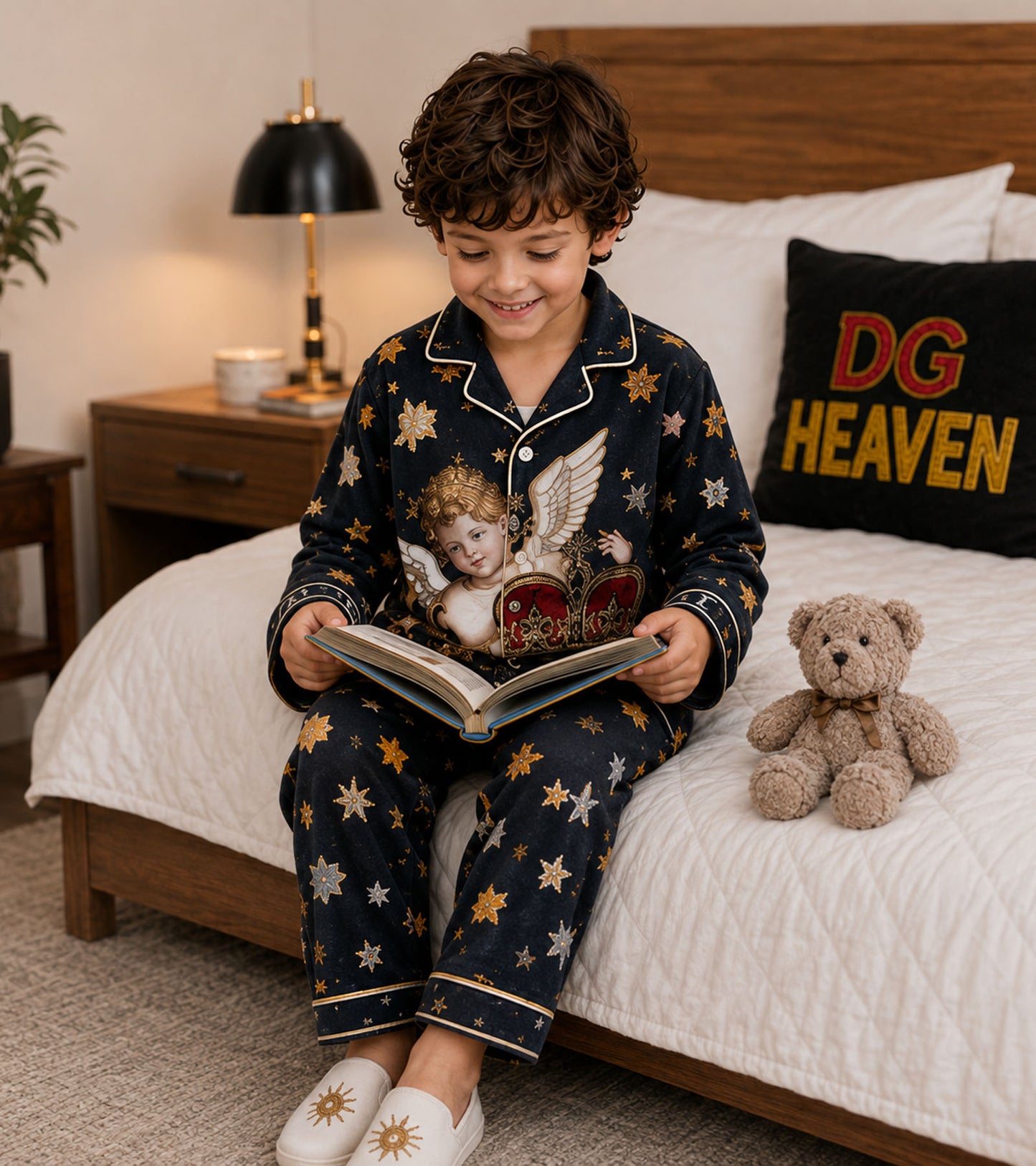 Celestial Crown Luxe Pure Cotton Printed Nightsuit Set