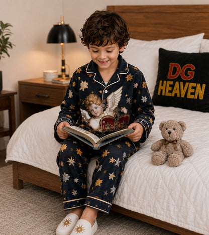 Celestial Crown Luxe Pure Cotton Printed Nightsuit Set