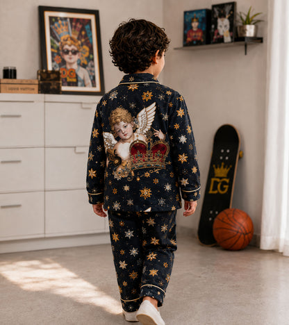 Celestial Crown Luxe Pure Cotton Printed Nightsuit Set