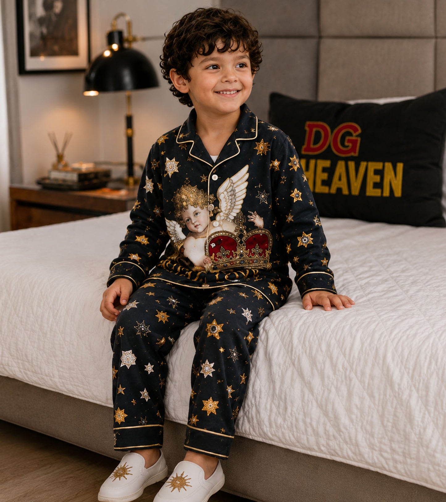 Celestial Crown Luxe Pure Cotton Printed Nightsuit Set