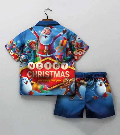 Magic Christmas Printed Boys Co ord Set