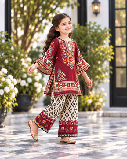 Maroon Folk Designer Ethnic Sets