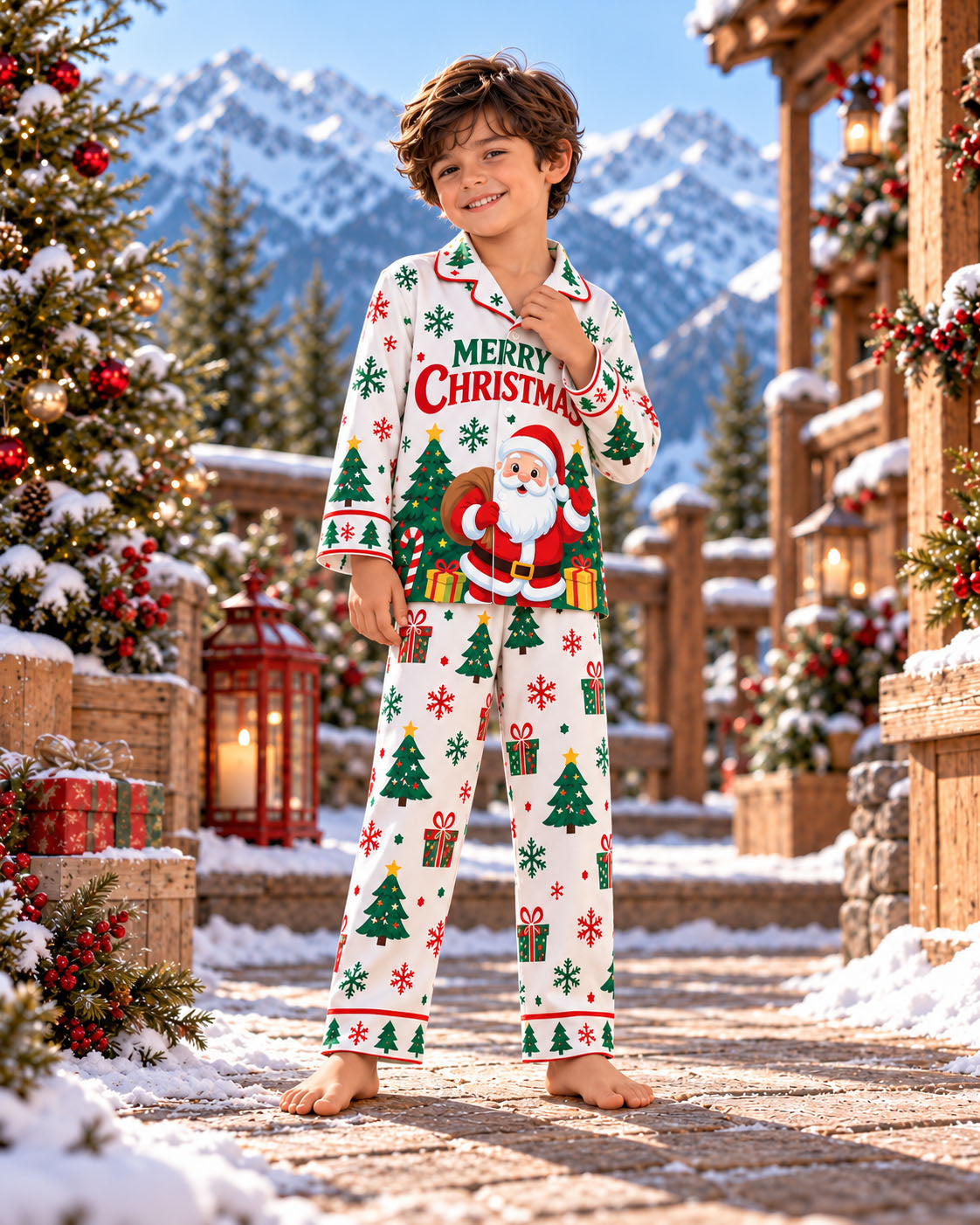 Merry & Bright Christmas Pajama Set