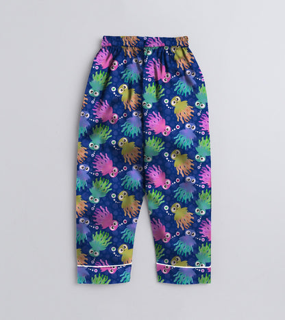 Octopus Pure Cotton Printed Nightsuit Set