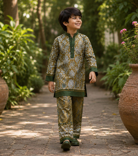 Paisley Grove Festive Pure Cotton Kurta Set
