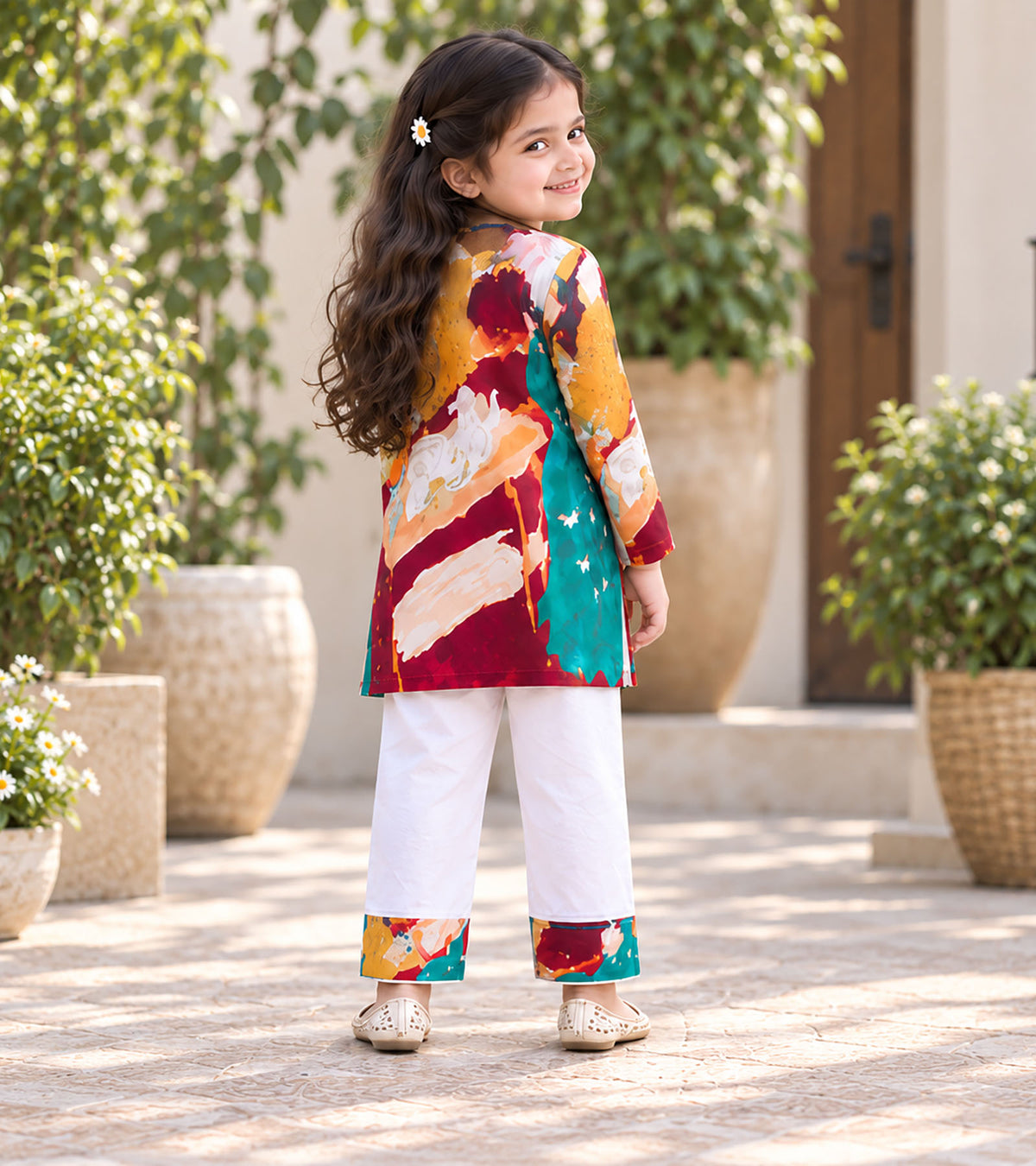 Palette Pop Girls Pyjama Kurta Set