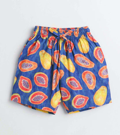 Papaya checks Printed Boys Co ord Set