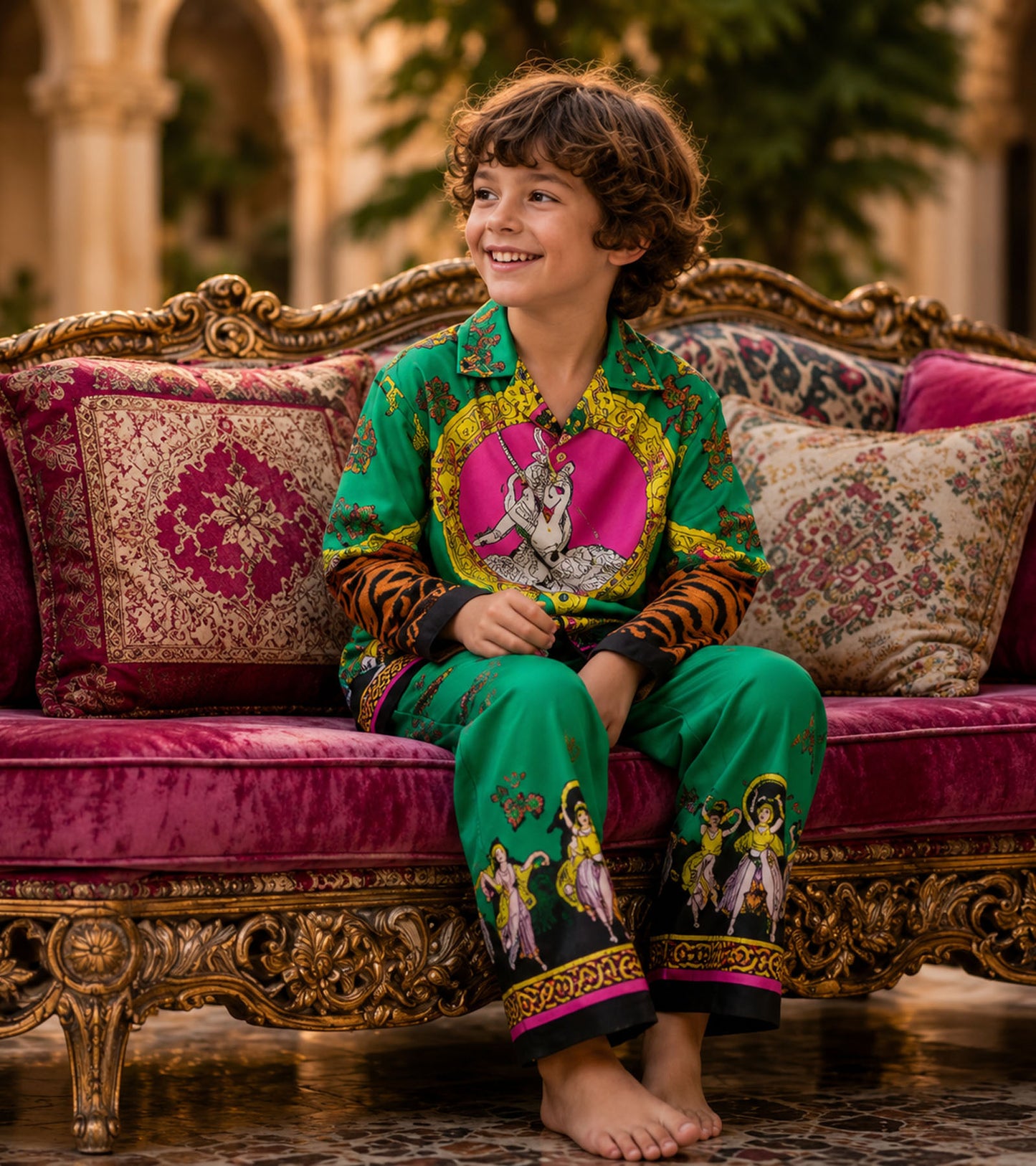 Prince's Palace Luxe Pure Cotton Printed Nightsuit Set
