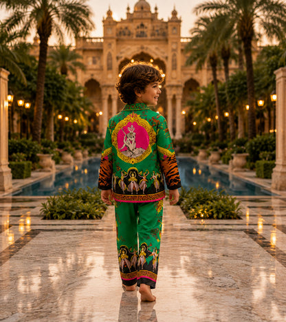 Prince's Palace Luxe Pure Cotton Printed Nightsuit Set
