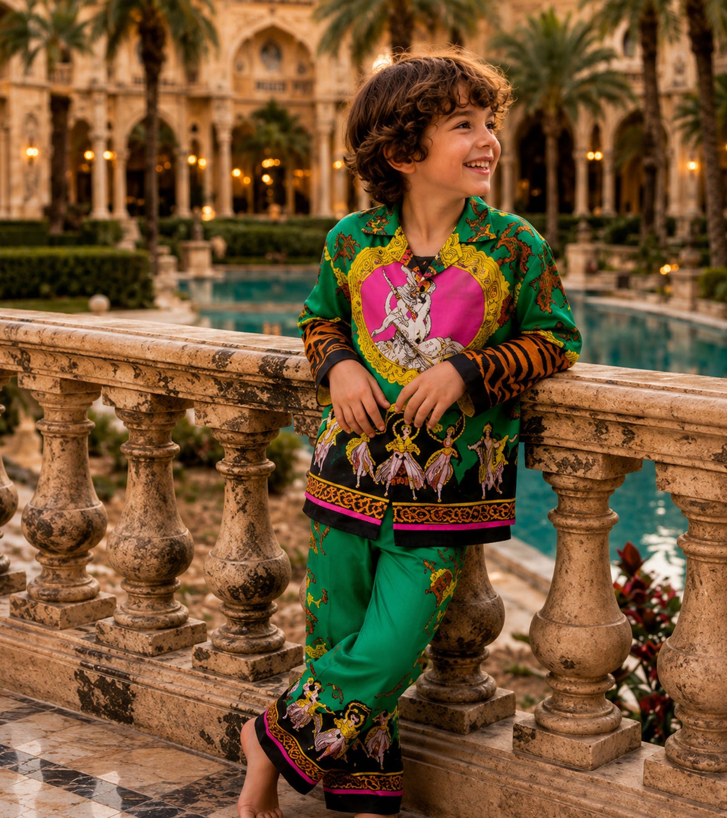 Prince's Palace Luxe Pure Cotton Printed Nightsuit Set