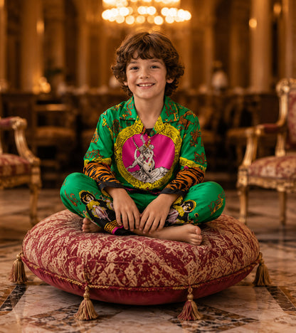 Prince's Palace Luxe Pure Cotton Printed Nightsuit Set