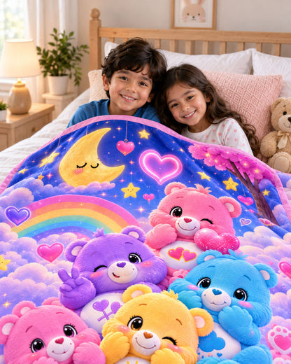 Rainbow Bear Pure Cotton Blanket