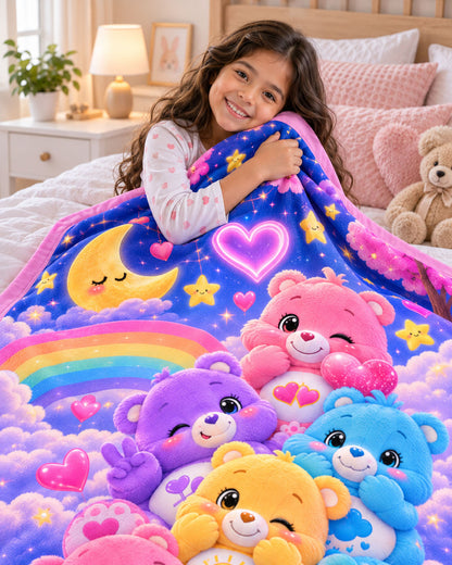 Rainbow Bear Pure Cotton Blanket