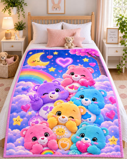 Rainbow Bear Pure Cotton Blanket