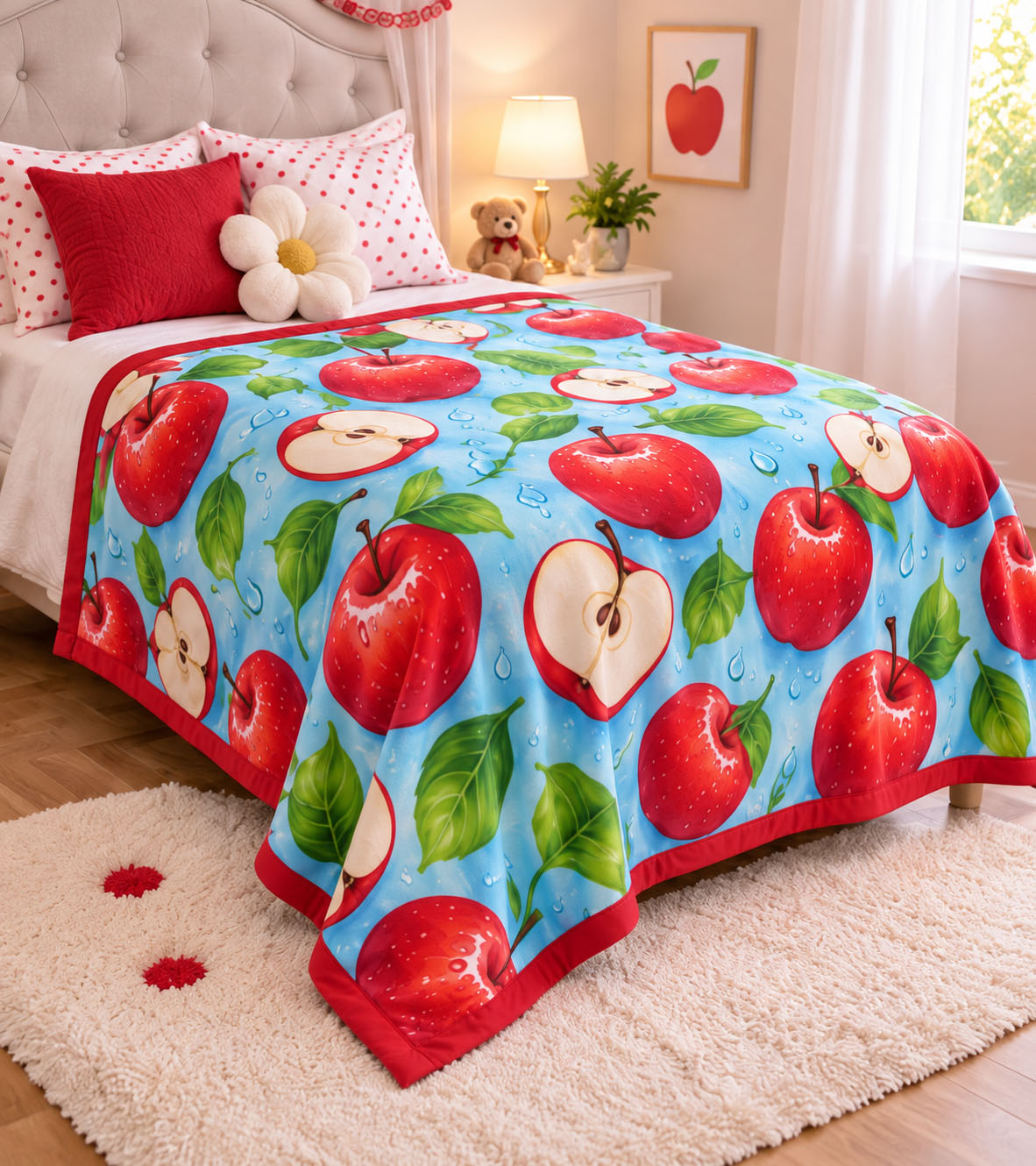 Red Apple Dreams Pure Cotton Blanket